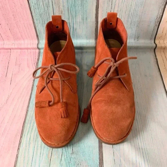 Hush puppies medium moyen orange suede booties - Picture 2 of 15